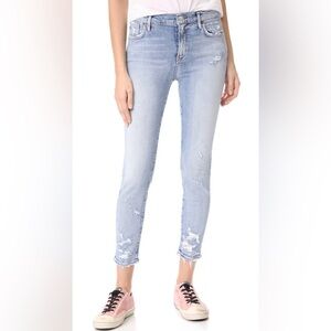 agolde Sophie Crop High Rise Distressed Cropped Jeans Women’s size 25 0 Small